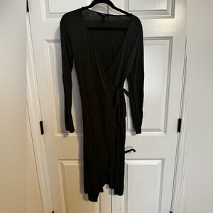 Elegant Black Wrap Dress
